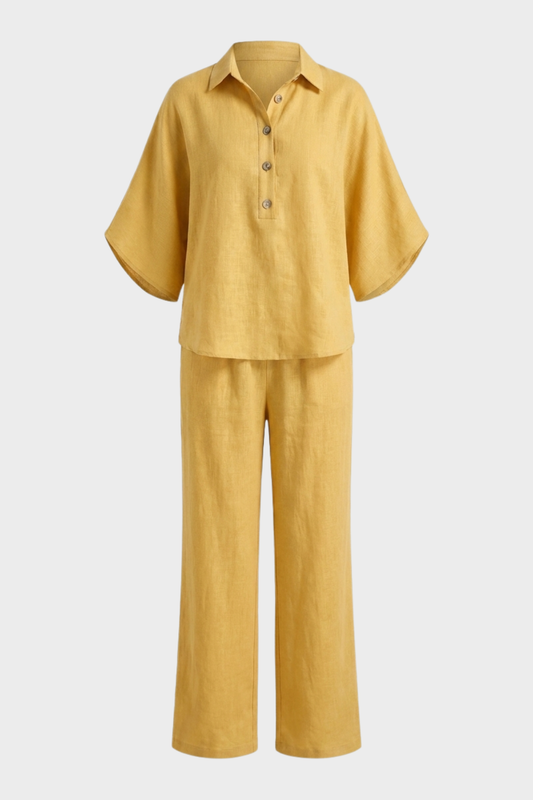 Women's Linen-Look Co-Ord | Wide-Leg