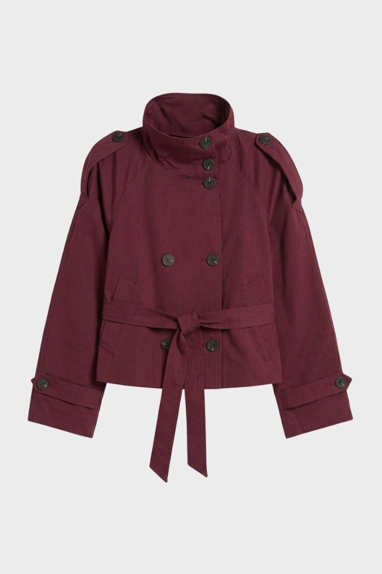 Women's Crop Trench Jacket | Belted