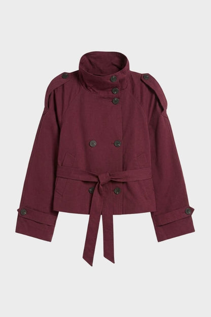 Women's Crop Trench Jacket | Belted