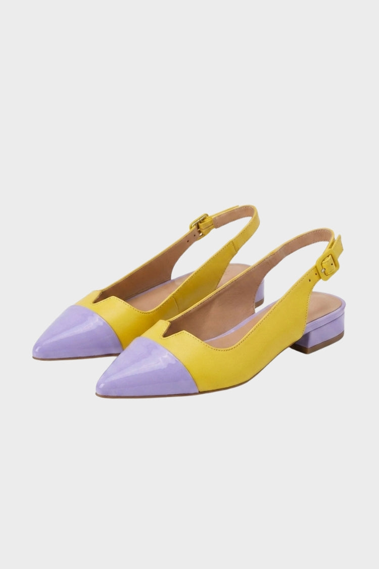 Women's Slingback Flats | Contrast Cap Toe