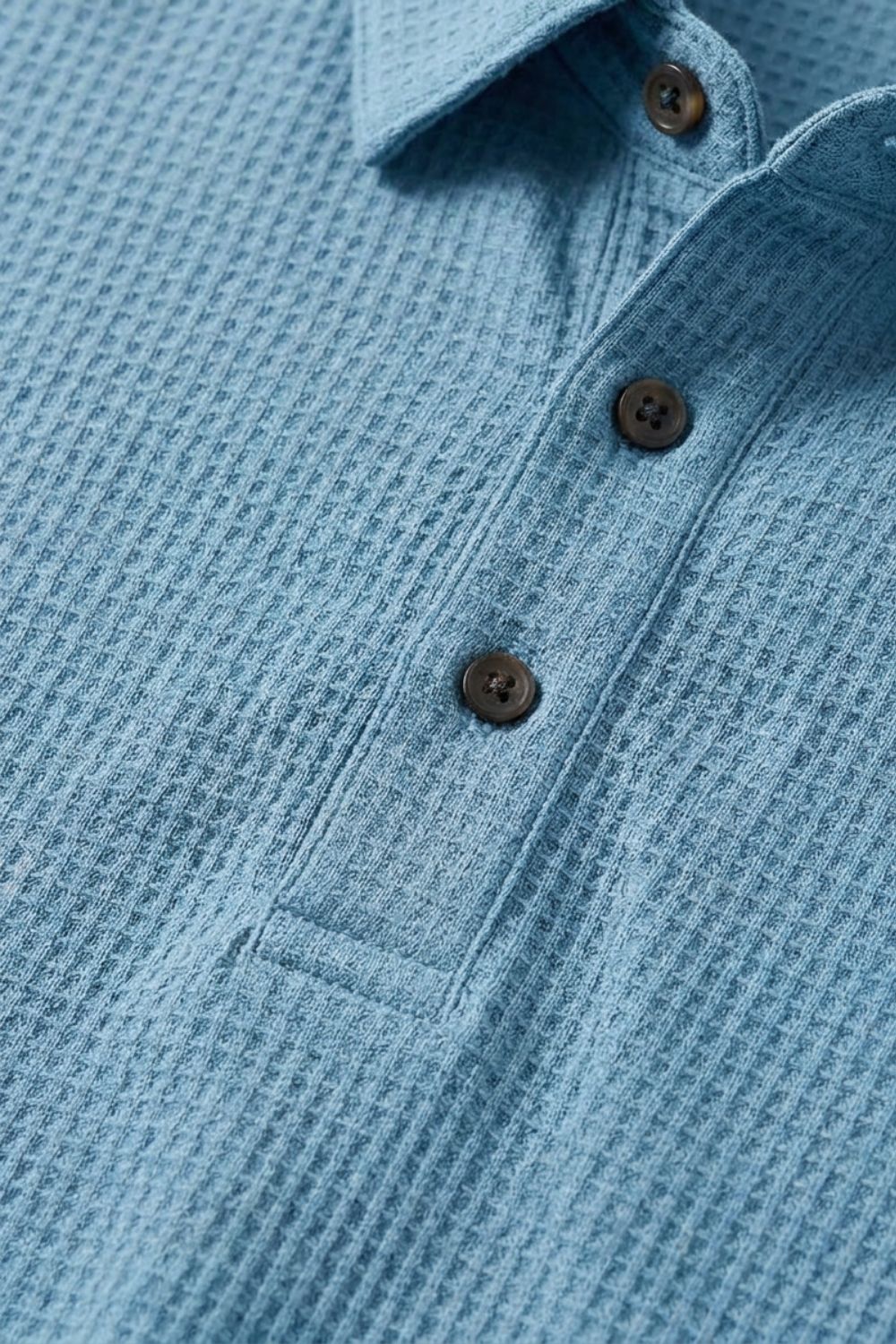 Men's Short Sleeve Polo Shirt with Button Placket