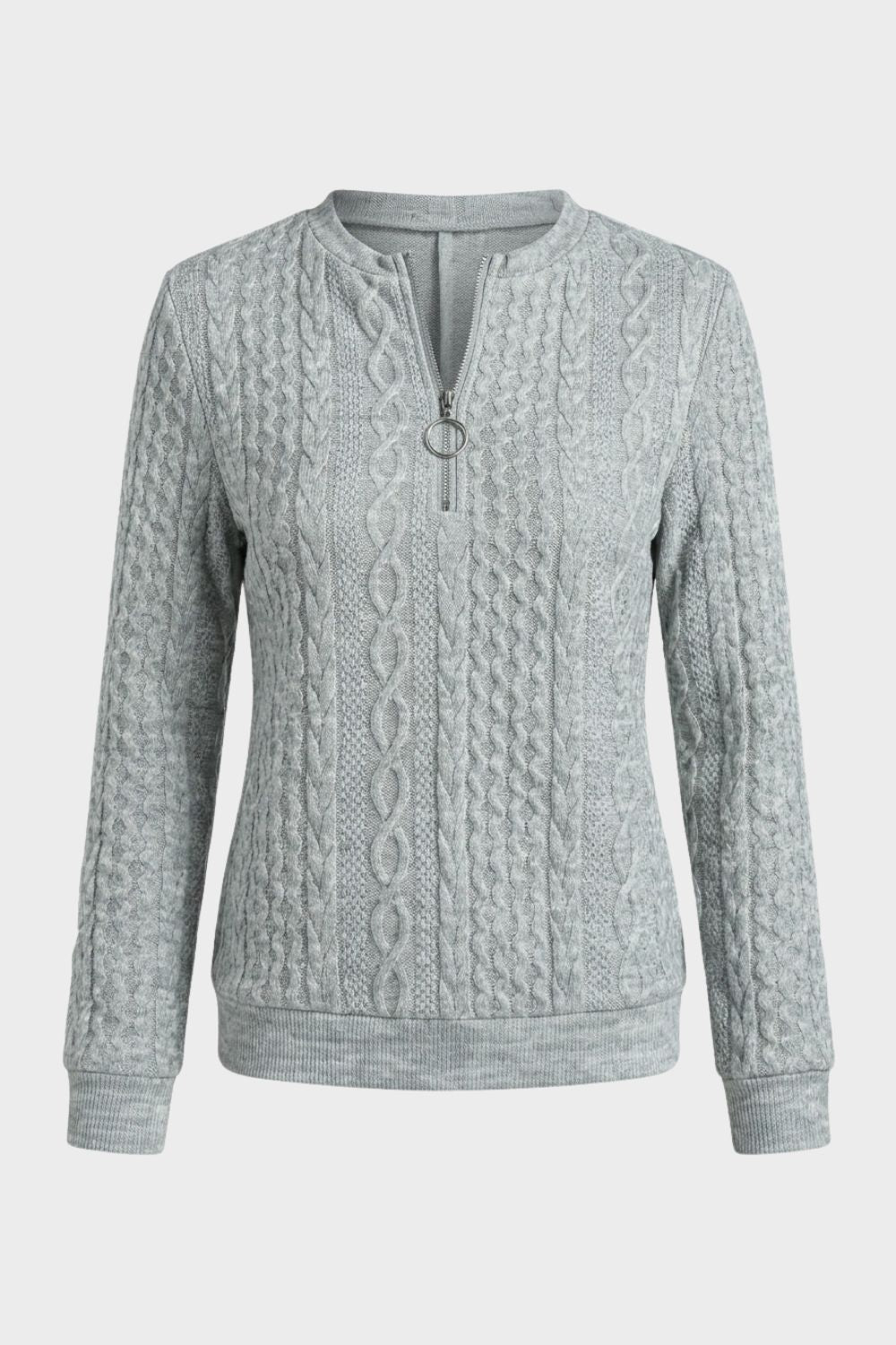 Women's Quarter-Zip Sweatshirt | Ribbed
