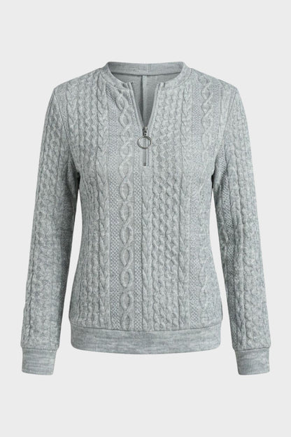 Women's Quarter-Zip Sweatshirt | Ribbed