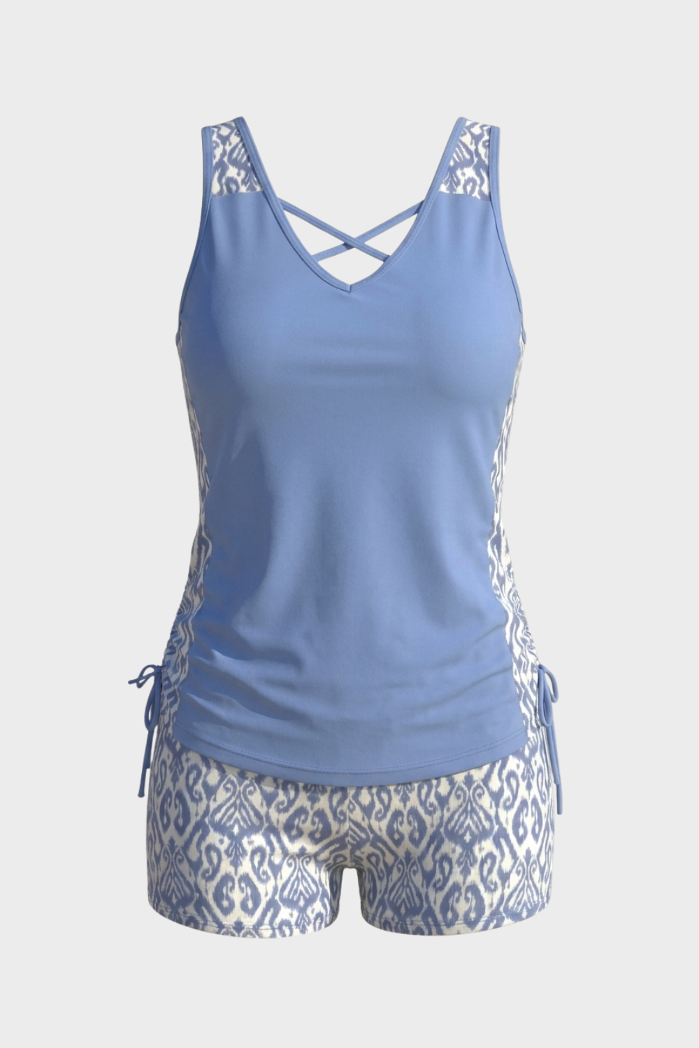 Women's Printed Tankini Swimsuit | V Neck