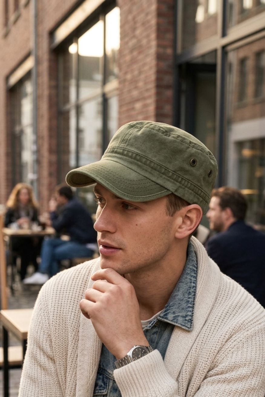 Men's Military Cap | Adjustable Strap