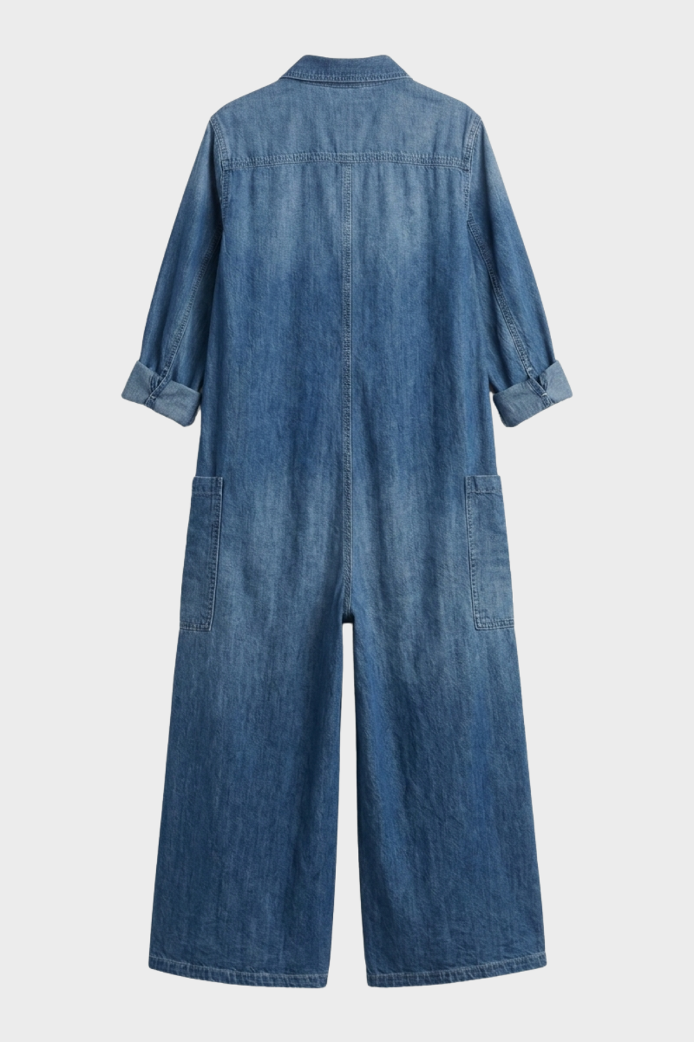 Women's Denim Jumpsuit | Collared