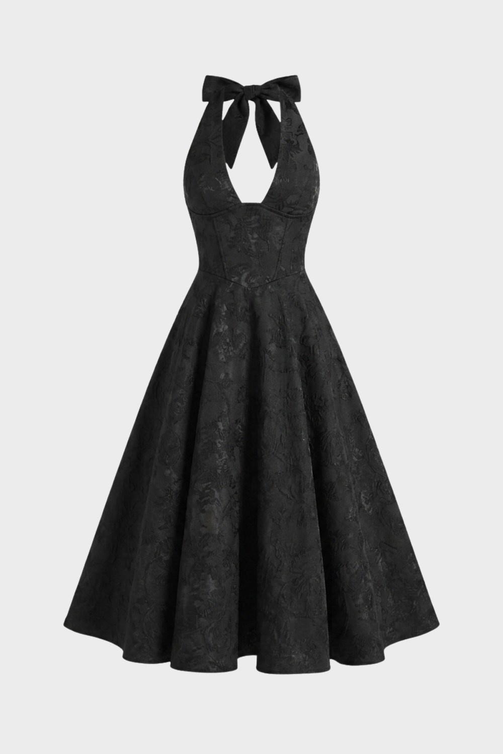 Women's Halter Midi Dress | Full Skirt