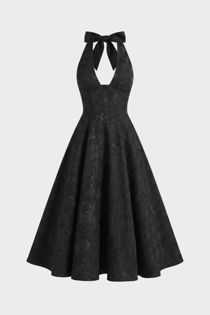 Women's Halter Midi Dress | Full Skirt