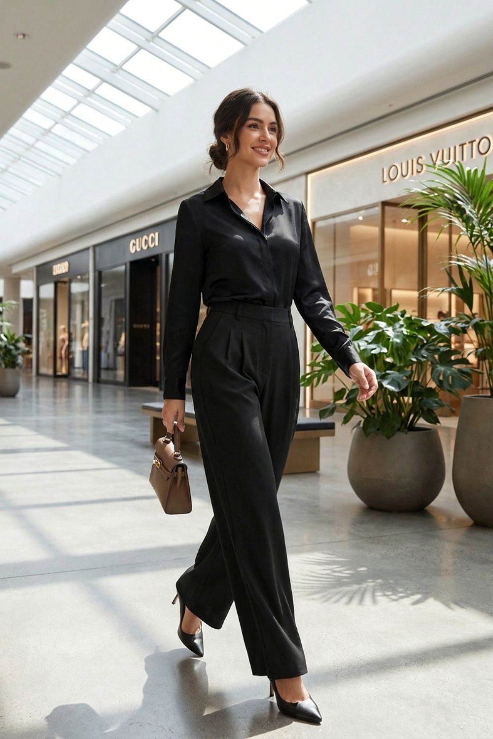 Wide-Leg Trousers for Women with High Waist