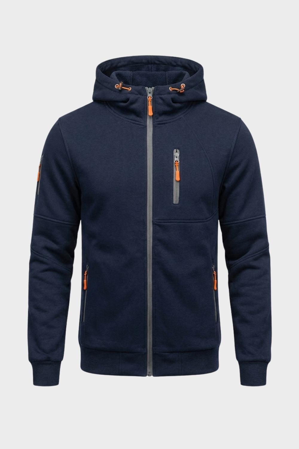 Men's Zip-Up Hoodie Jacket | Chest Pocket