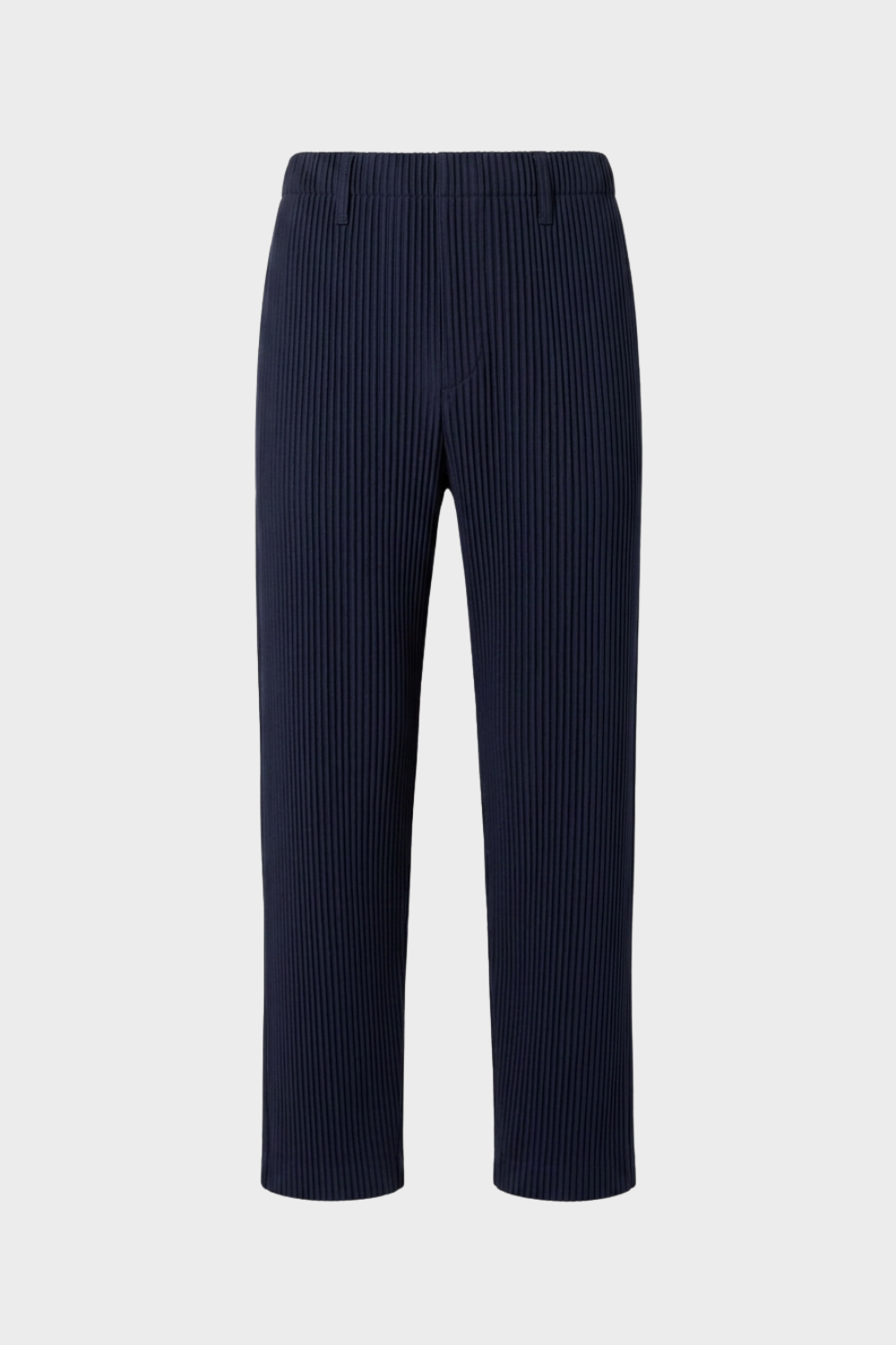 Men's Trousers with Elastic Waistband, Straight Cut, Ribbed