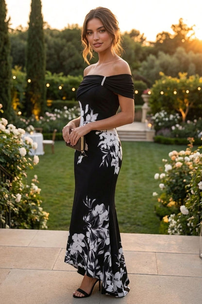 Women's Bardot Floral Midi | Fishtail