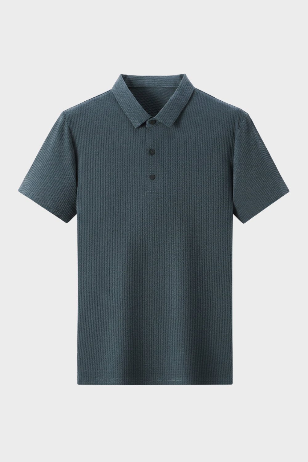 Men's Short Sleeve Polo Shirt with Button Placket