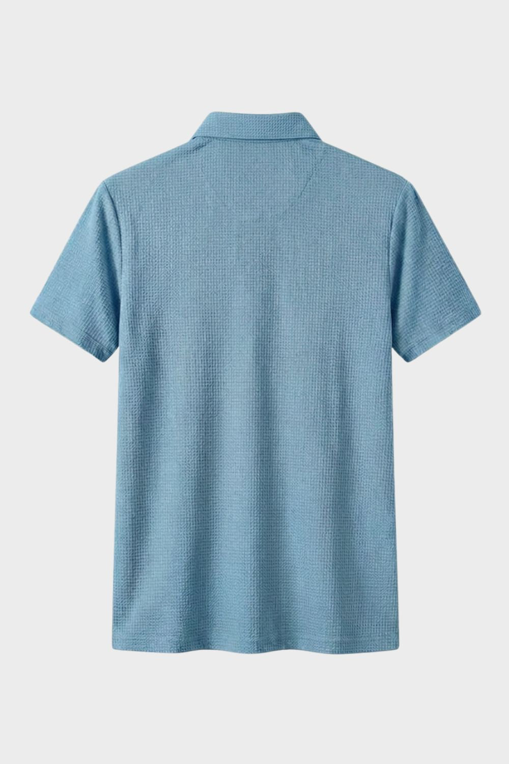 Men's Short Sleeve Polo Shirt with Button Placket