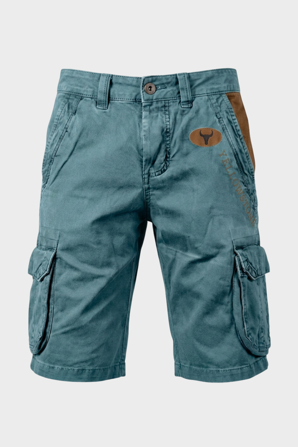Men's Cargo Shorts with Pockets and Belt