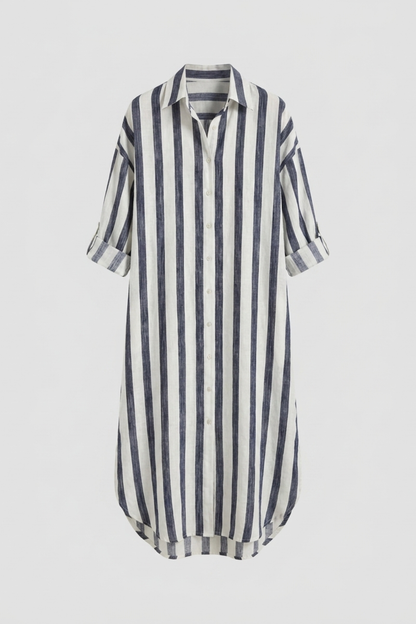Women's Striped Shirt Dress | Maxi
