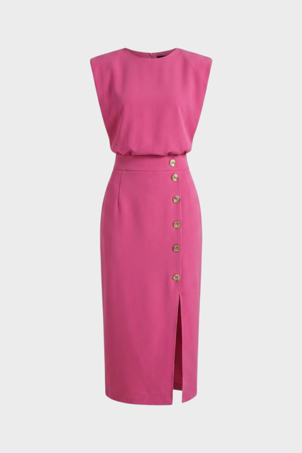 Women's Fitted Midi | Button Slit