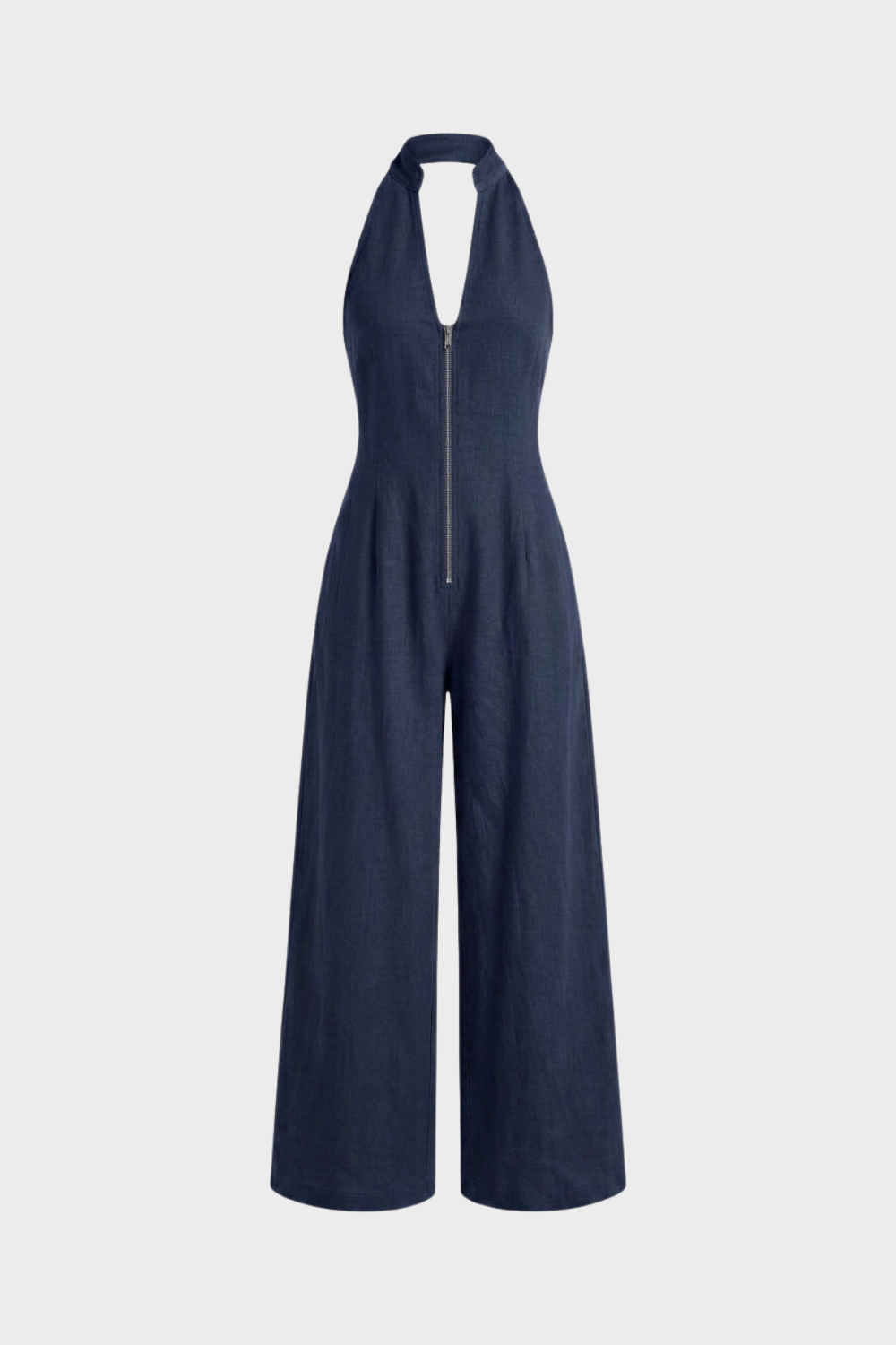 Women's Zip-Front Jumpsuit | Halter