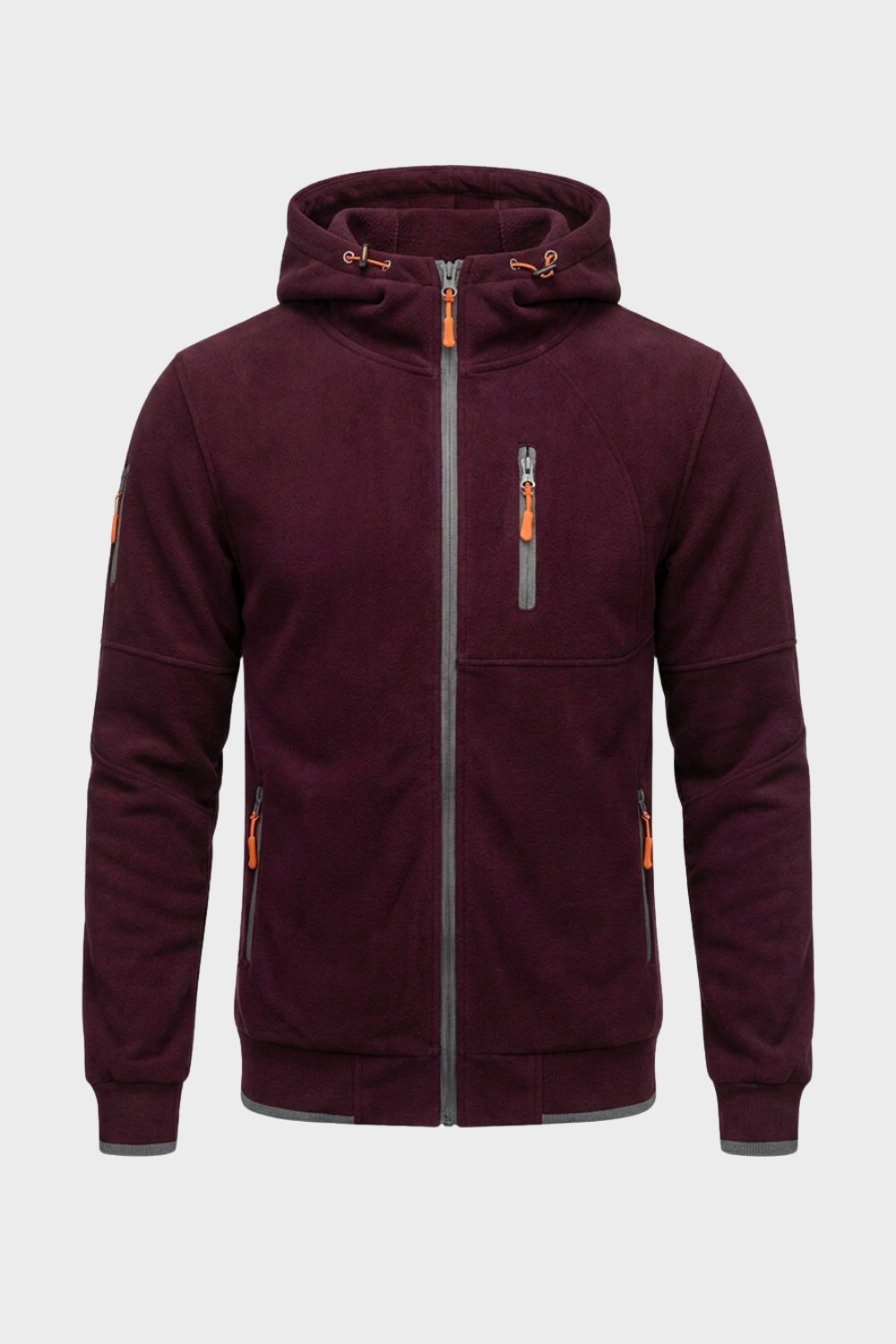 Men's Zip-Up Hoodie Jacket | Chest Pocket