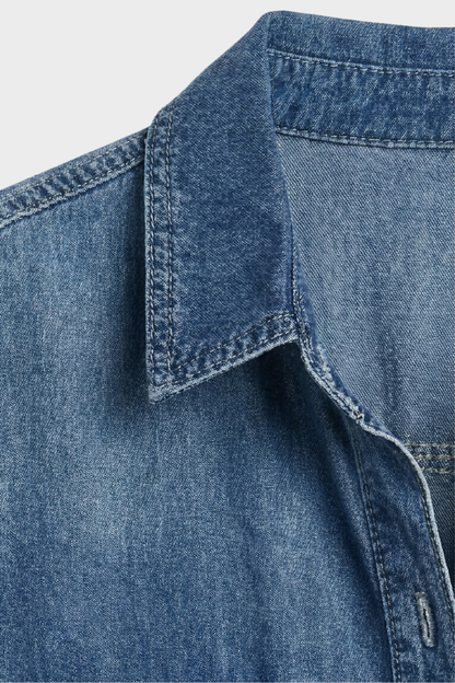 Women's Denim Jumpsuit | Collared