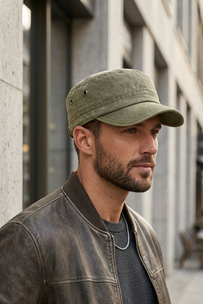 Men's Military Cap | Adjustable Strap