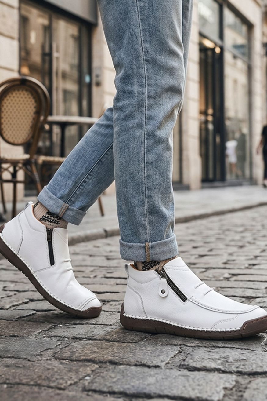 Herren Freizeit-Halbschuhe | Schnürung & Seitenreißverschluss
