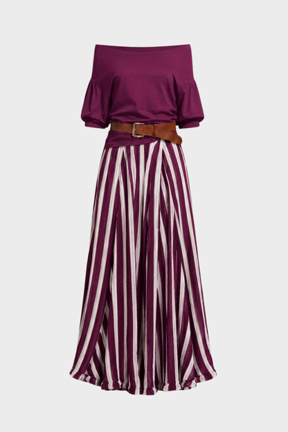 Women's Boho Skirt Set | Off-Shoulder