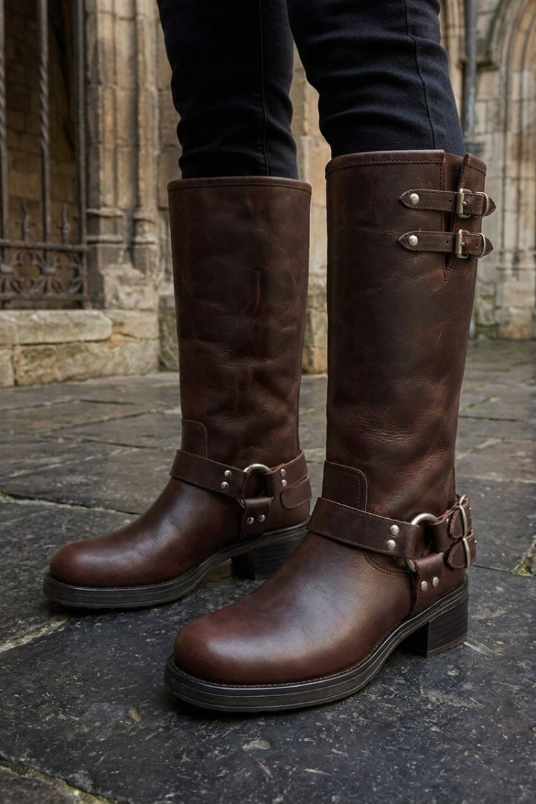 Women's Slouch Boots | Buckle Strap