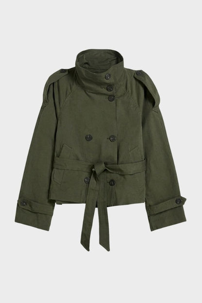 Women's Crop Trench Jacket | Belted