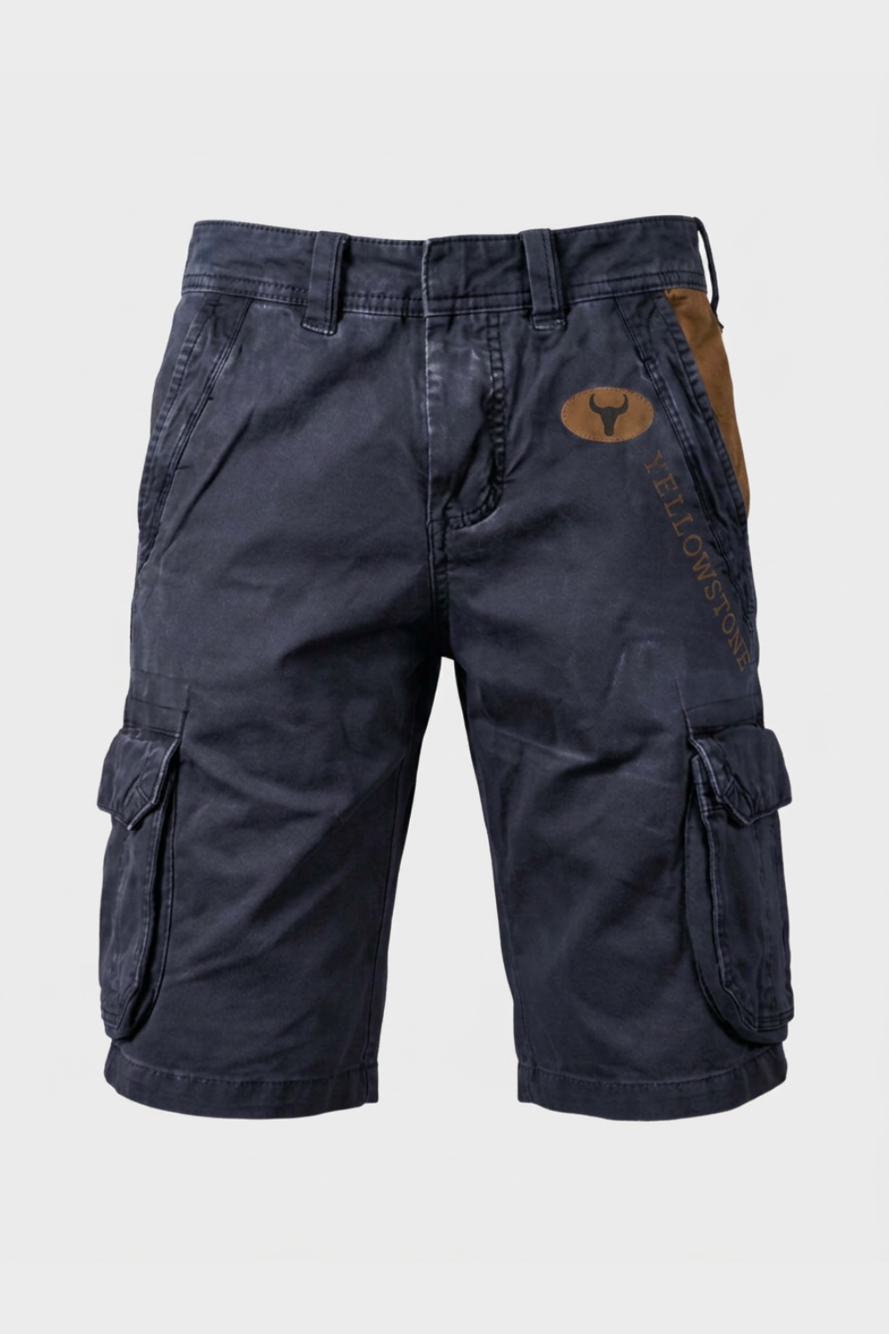 Men's Cargo Shorts with Pockets and Belt
