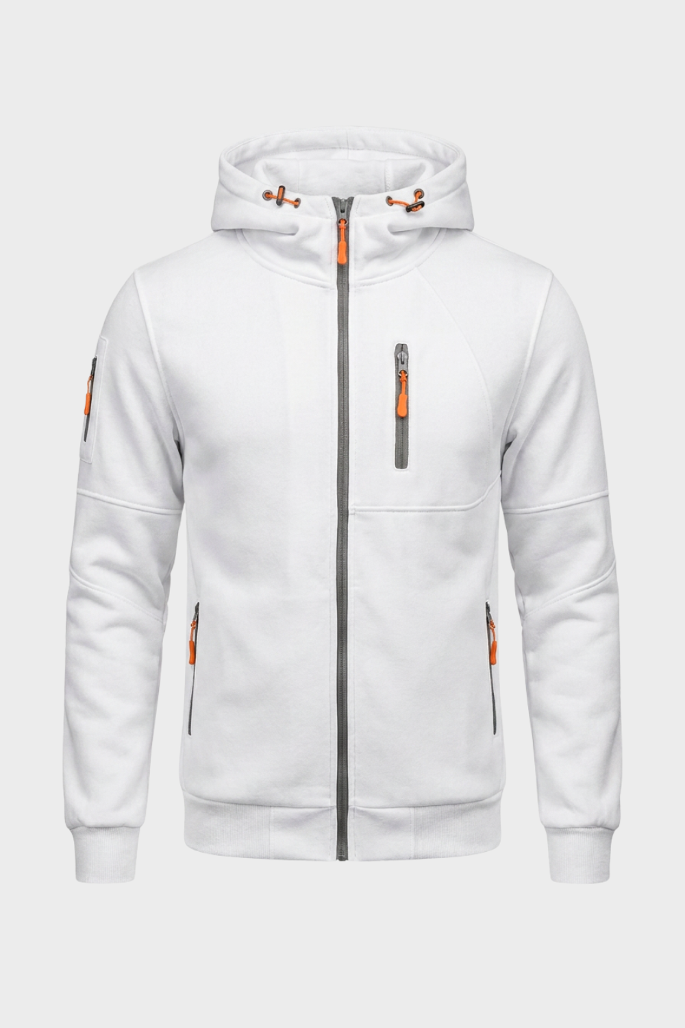 Men's Zip-Up Hoodie Jacket | Chest Pocket