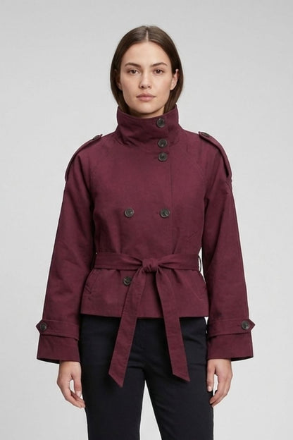 Women's Crop Trench Jacket | Belted