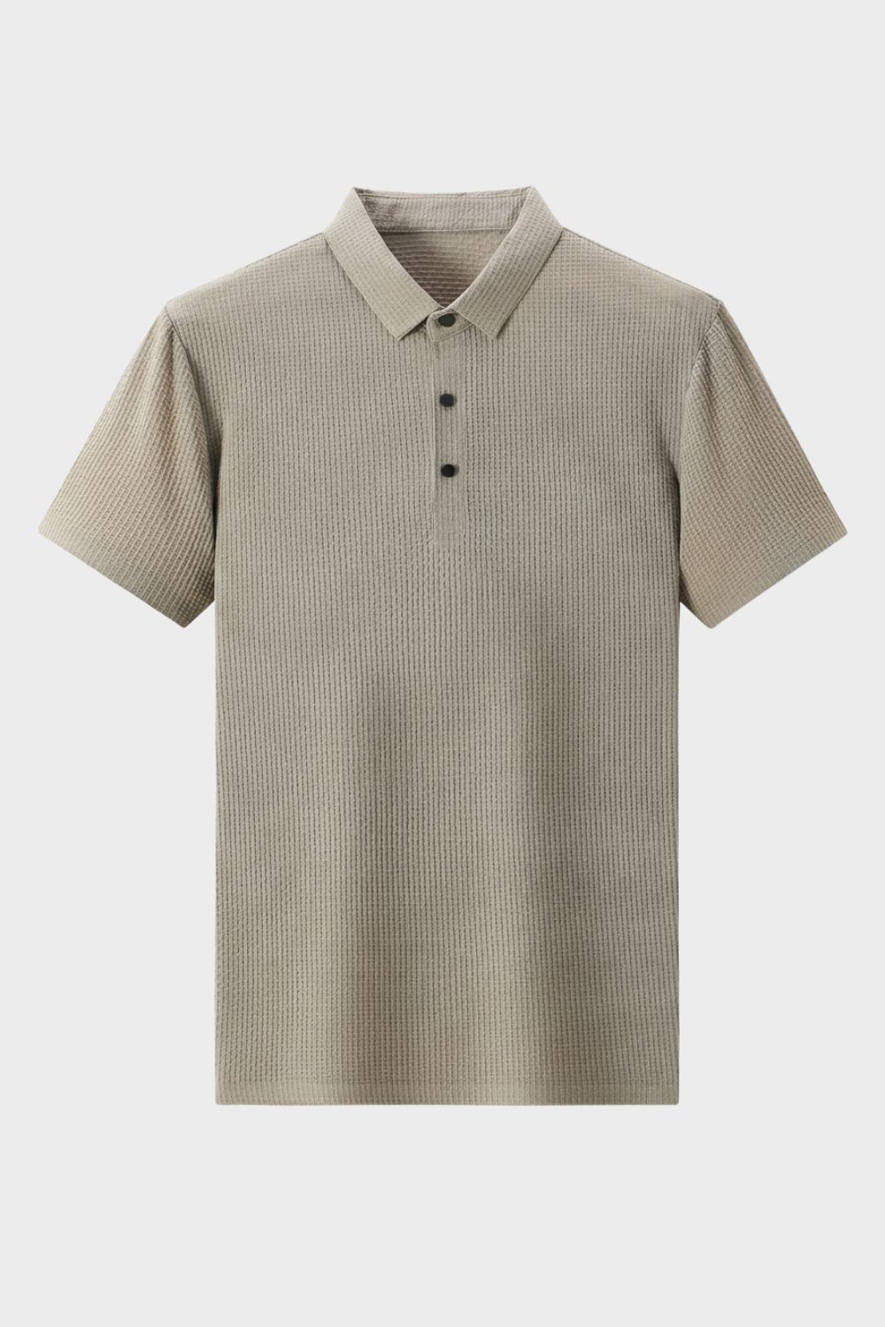Men's Short Sleeve Polo Shirt with Button Placket