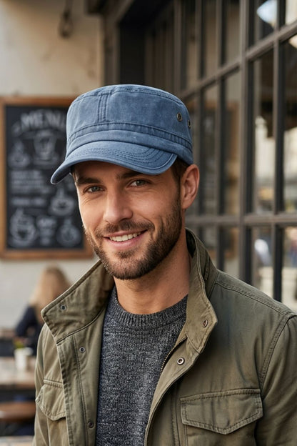 Men's Military Cap | Adjustable Strap
