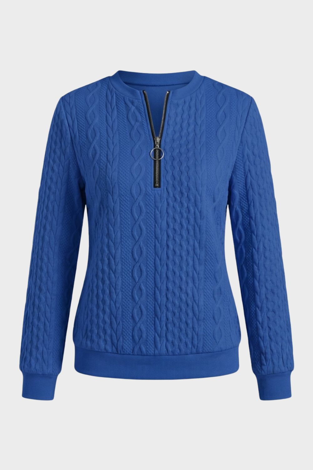 Women's Quarter-Zip Sweatshirt | Ribbed