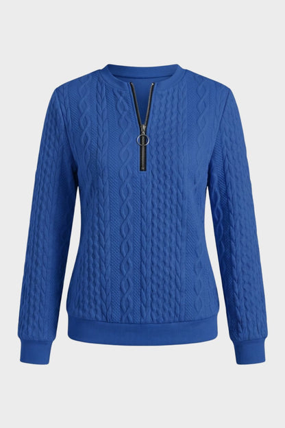 Women's Quarter-Zip Sweatshirt | Ribbed