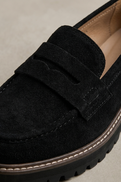 Women's Loafers with Profile Sole and Decorative Tab