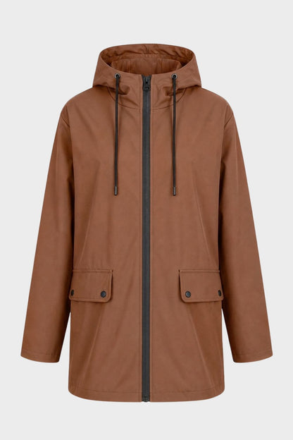 Women's Hooded Rain Jacket | Zip Front