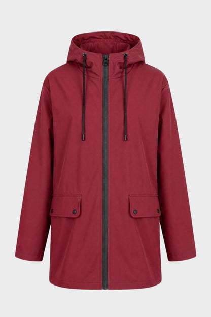 Women's Hooded Rain Jacket | Zip Front