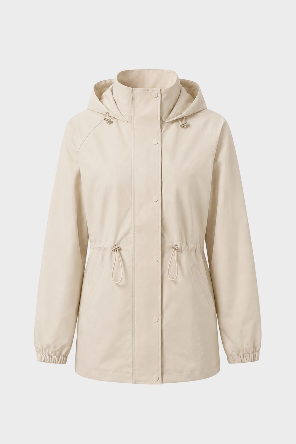 Women's Hooded Rain Jacket | Cinched Waist