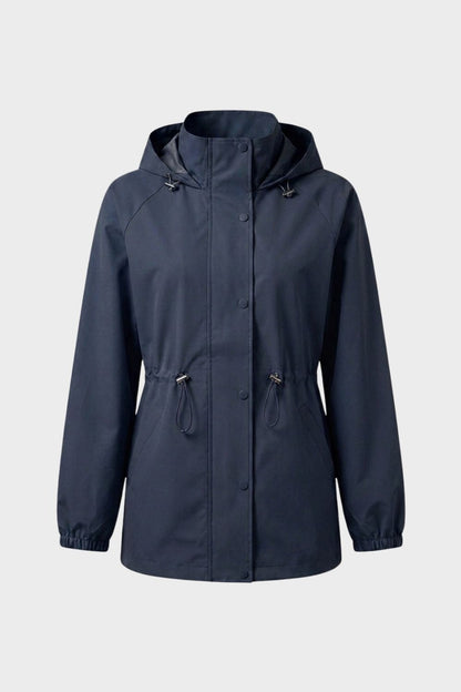 Women's Hooded Rain Jacket | Cinched Waist