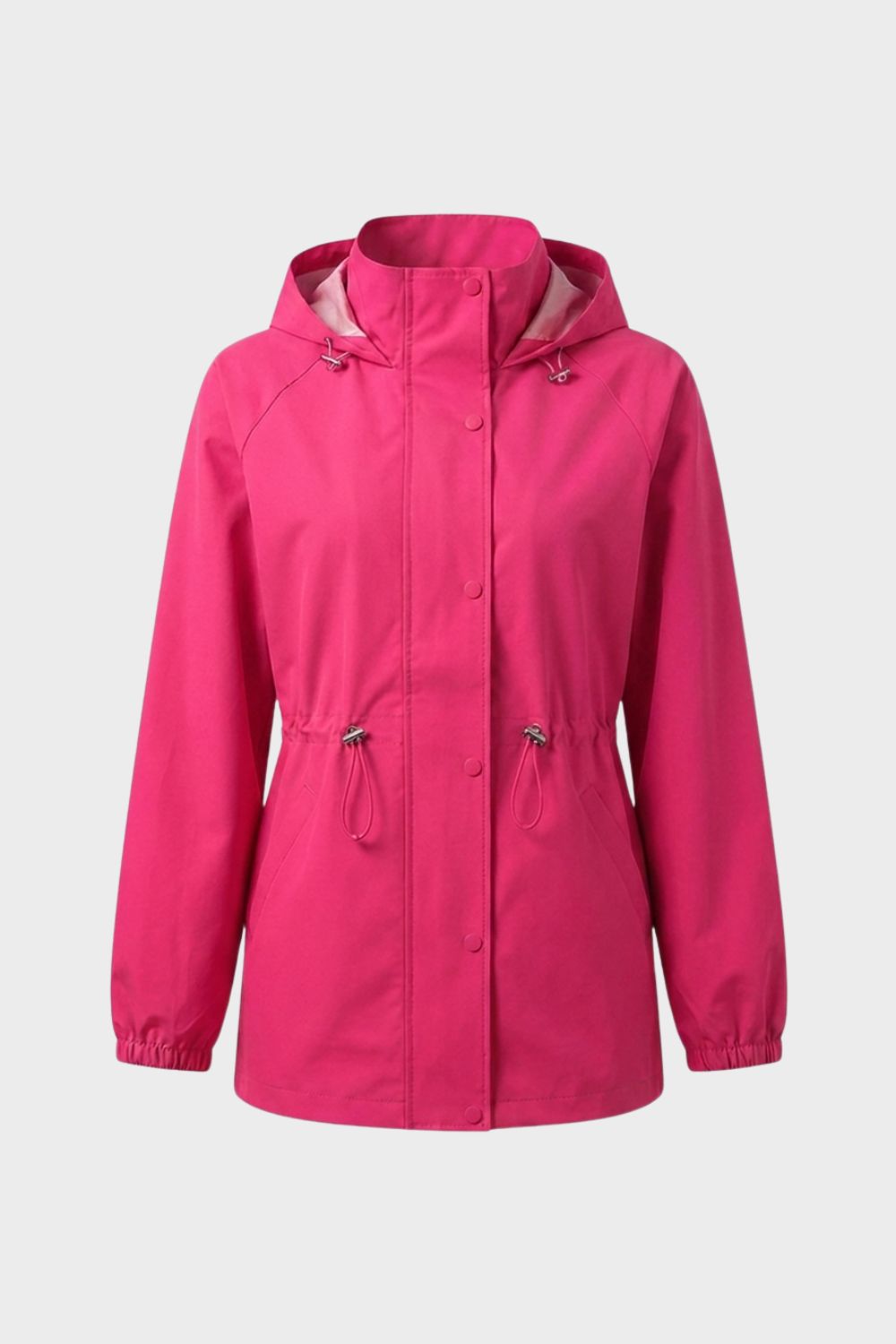 Women's Hooded Rain Jacket | Cinched Waist