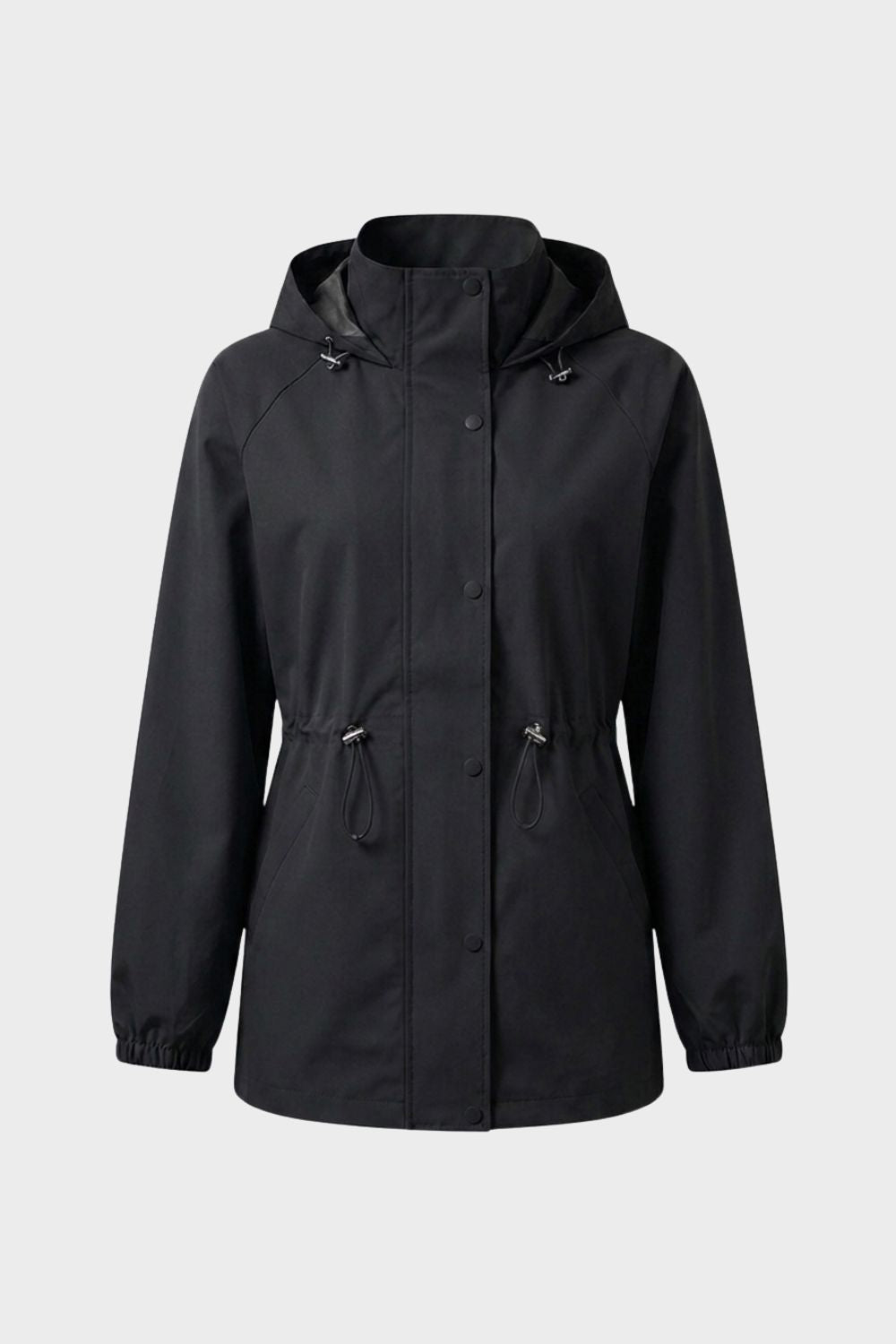 Women's Hooded Rain Jacket | Cinched Waist
