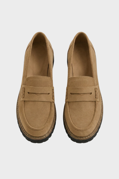 Women's Loafers with Profile Sole and Decorative Tab