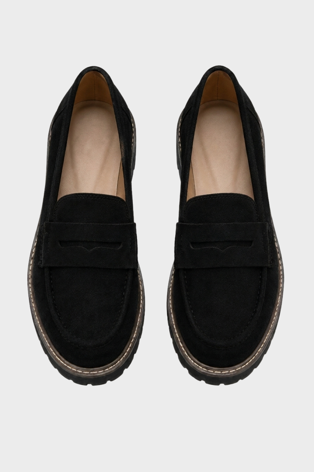 Women's Loafers with Profile Sole and Decorative Tab