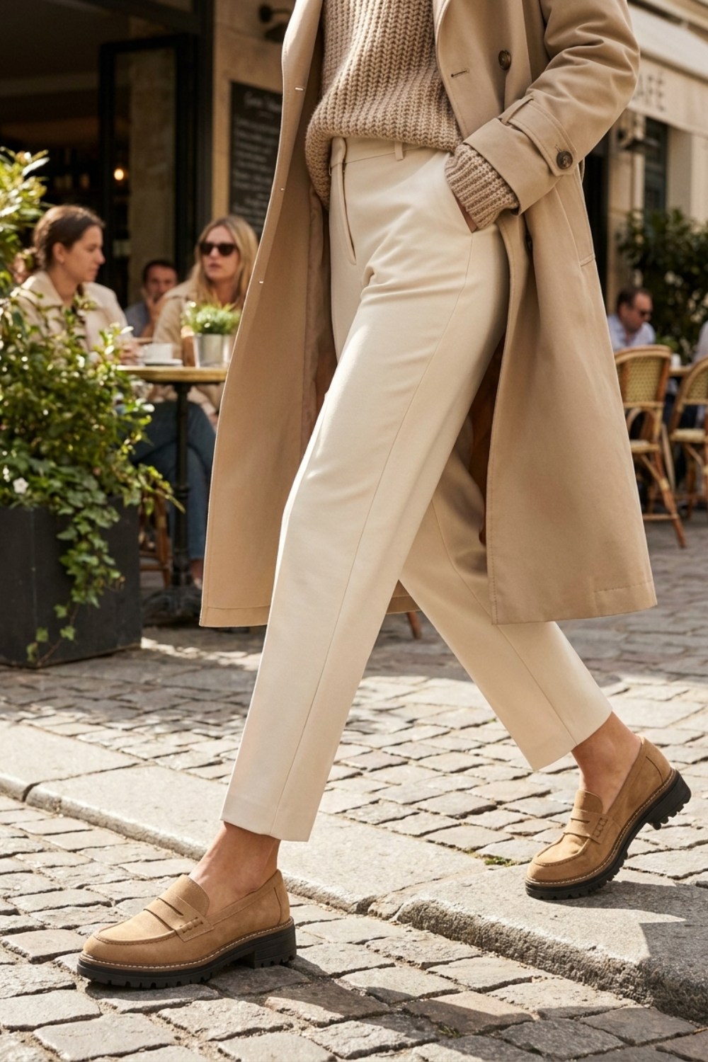 Women's Loafers with Profile Sole and Decorative Tab