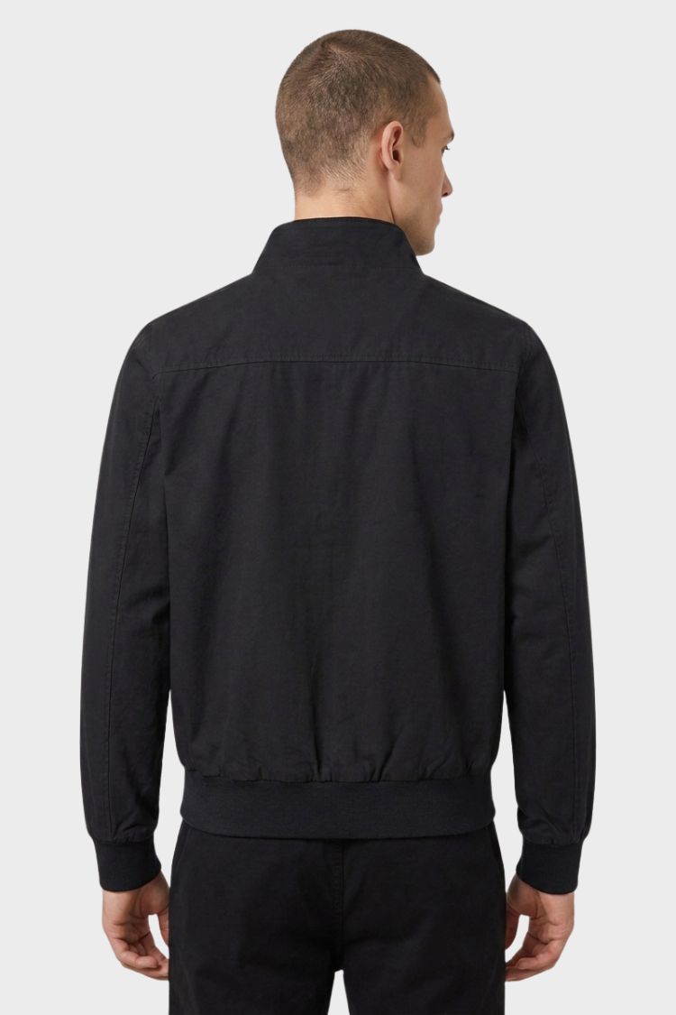 Men's Bomber Jacket with Zip and Stand Collar