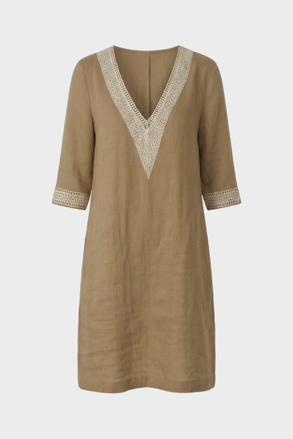 Women's Dress V-Neck with 3/4 Sleeves