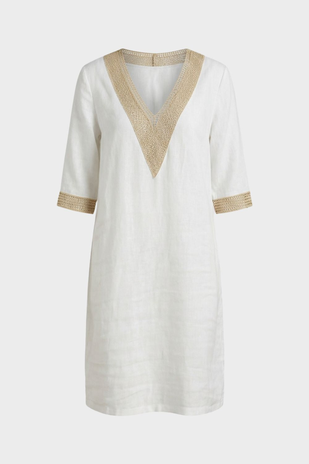 Women's Dress V-Neck with 3/4 Sleeves