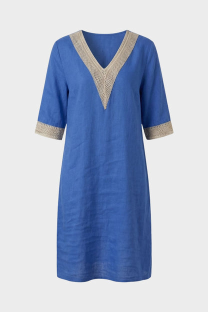 Women's Dress V-Neck with 3/4 Sleeves